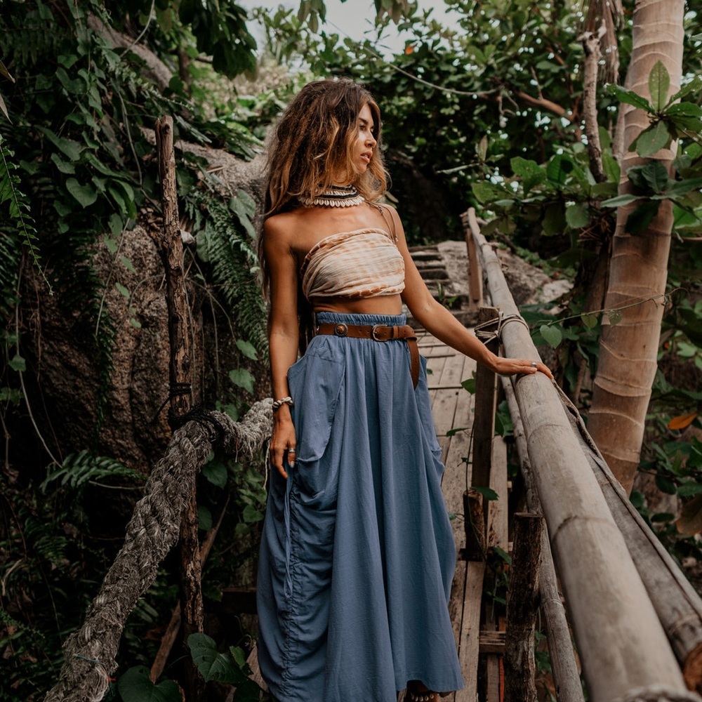 Thaluta teal maxi skirt - Picture 3 of 6